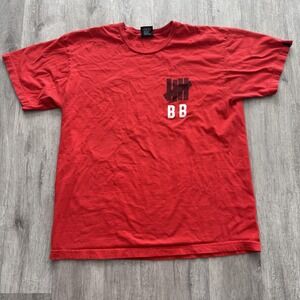 Undefeated Bat Boy Shirt Mens XL Red BB Baseball Graphic Tee Streetwear Logo